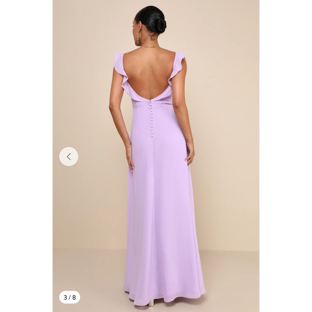 Lulus Dreamy Admiration Lilac Ruffled Maxi Dress - Picture 2 of 6